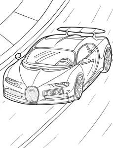 coloriage Bugatti a dessiner en ligne
