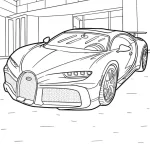 coloriage Bugatti à imprimer pour enfant de 12 ans
