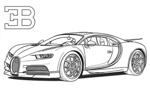 coloriage Bugatti à imprimer gratuitement