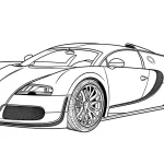 coloriage Bugatti pour enfant de 6 ans