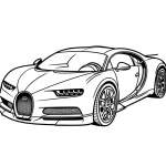 coloriage Bugatti à imprimer gratuitement