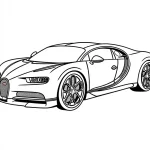 coloriage Bugatti gratuit à imprimer