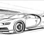 coloriage Bugatti educatif pour enfant