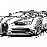 coloriage Bugatti pour enfant de 6 ans