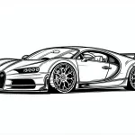 coloriage Bugatti pour enfant de à imprimer