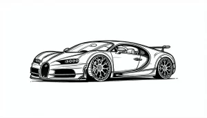 coloriage Bugatti pour enfant de à imprimer