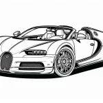 coloriage Bugatti a dessiner en ligne