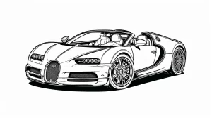 coloriage Bugatti a dessiner en ligne