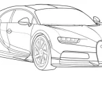 coloriage Bugatti pour enfants à télécharger