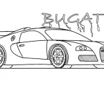 coloriage Bugatti et découpage à imprimer