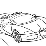 coloriage Bugatti à imprimer a4