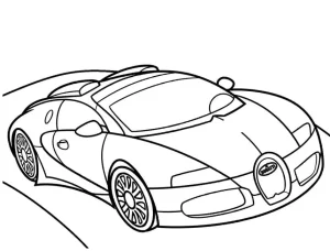 coloriage Bugatti à imprimer a4