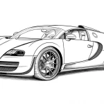 coloriage Bugatti à imprimer pdf gratuit