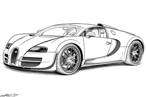 coloriage Bugatti à imprimer pdf gratuit