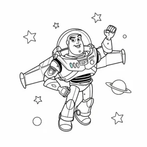 a imprimer coloriage Buzz dans l’espace gratuit
