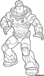 coloriage Buzz l’éclair à imprimer a4