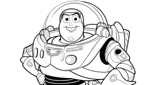 coloriage Buzz l’éclair à imprimer pour enfant de 2 ans