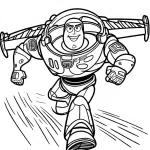 coloriage Buzz l’éclair pour enfant de 4 ans