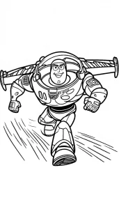 coloriage Buzz l’éclair pour enfant de 4 ans