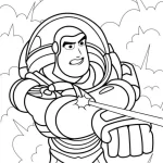 coloriage Buzz l’éclair et decoupage a imprimer gratuit