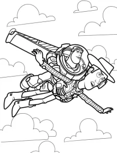 coloriage Buzz l’éclair à imprimer a4