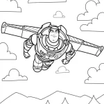 coloriage Buzz l’éclair à imprimer pour enfant de 2 ans
