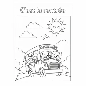 coloriage C’est la rentrée pour enfant de 10 ans