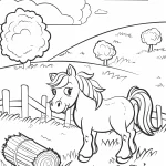 coloriage Cheval gratuit à imprimer
