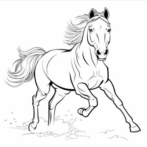 coloriage Cheval et apprentissage