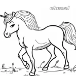 coloriage Cheval à imprimer pour enfant de 10 ans