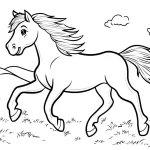coloriage Cheval pour enfants à imprimer