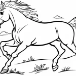 imprimer coloriage Cheval