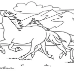 coloriage Chevaux gratuit à imprimer