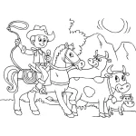 coloriage Chevaux et decoupage