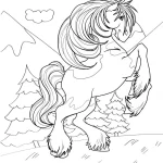 coloriage Chevaux pour primaire