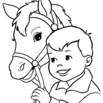 coloriage Chevaux à imprimer pour enfant de 12 ans
