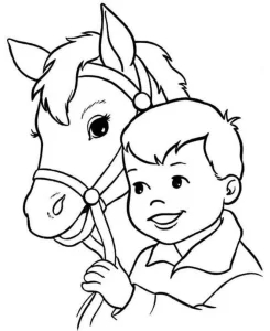 coloriage Chevaux à imprimer pour enfant de 12 ans