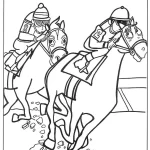 coloriage Chevaux à imprimer pour enfant de 7 ans