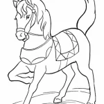 coloriage Chevaux pour enfants a imprimer gratuit