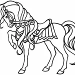 coloriage Chevaux educatif pour enfant