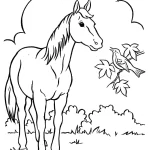 coloriage Chevaux pour enfant de 2 ans