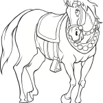coloriage Chevaux pour enfant de 2 ans