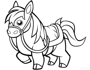 a imprimer coloriage Chevaux gratuit