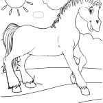 coloriage Chevaux gratuit pour enfants