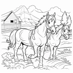 coloriage Chevaux à imprimer pdf gratuit