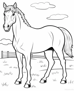 coloriage Chevaux pour enfant de 10 ans