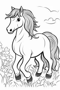 coloriage Chevaux pour enfant de 10 ans