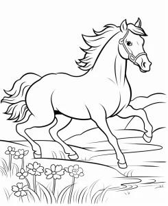 coloriage Chevaux gratuit a imprimer