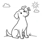 coloriage Chien a imprimer pour enfant de 4 ans