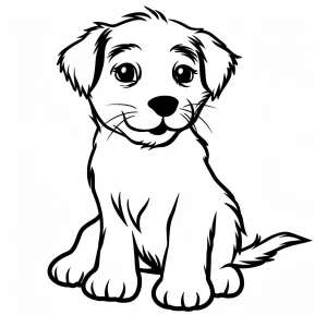 coloriage Chien à imprimer pour enfant de 6 ans